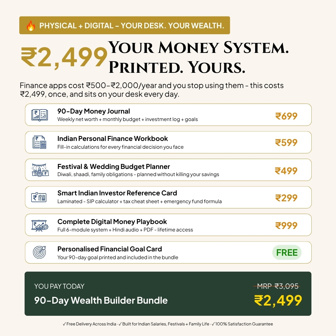 The 90-day Wealth Builder Bundle India's First Real-life Money Journal ER