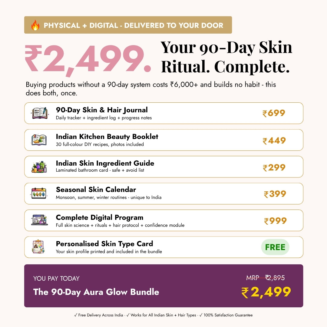The 90-Day Aura Glow Bundle For Indian Skin & Hair