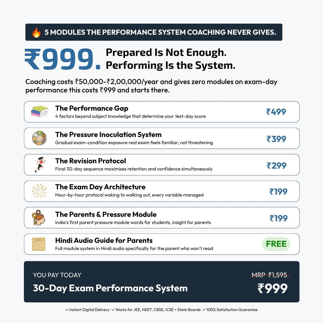 The 30-Day System That Makes Indian Students Perform in Exam