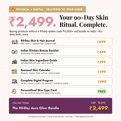 The 90-Day Aura Glow Bundle For Indian Skin & Hair