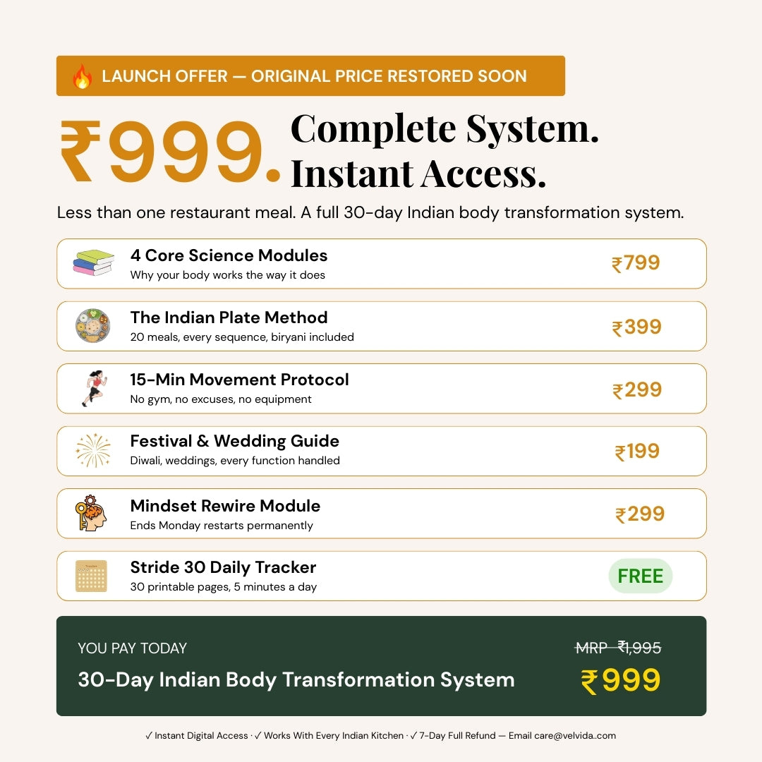 The 30-Day Indian Body Transformation System: Reset Your Body. Keep Your Food.